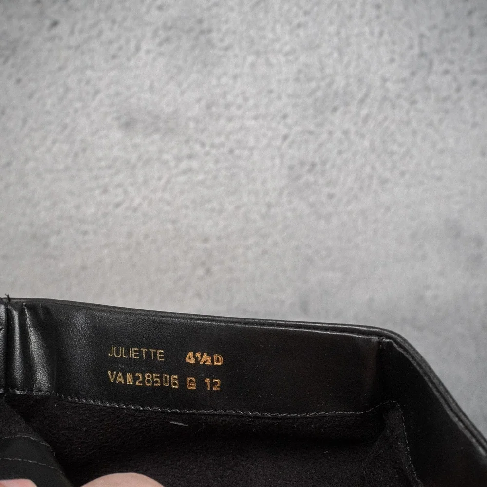 Van-Dal Black Leather Inside Zip Booties Office Size 4.5 UK 7 US‎